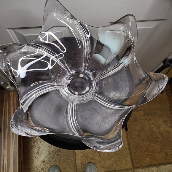 Cofrac Art Verrier France Crystal Glass Splash Bowl Mid-century Modern 1… - Picture 3 of 8